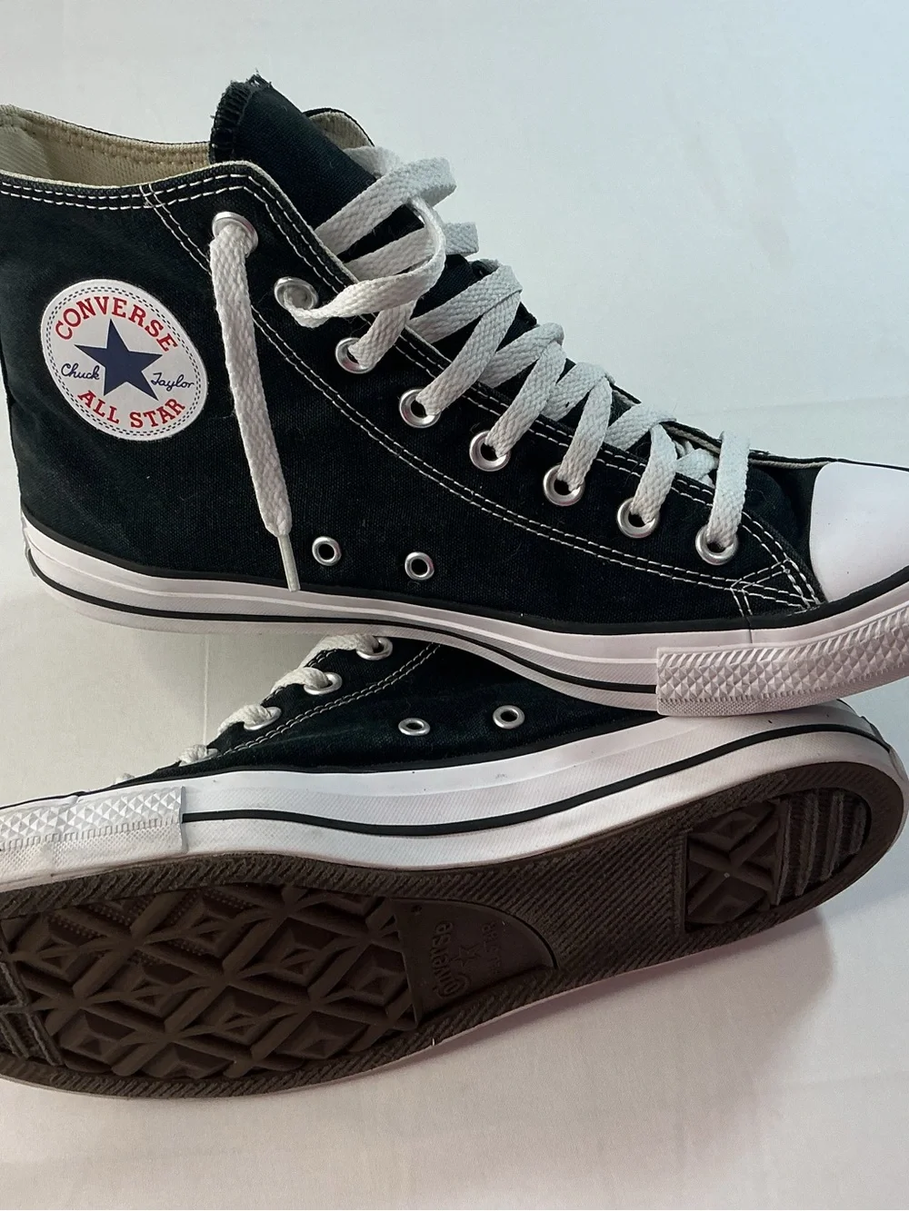 Converse High Top Sneakers - Black and White - Picture 1 of 8